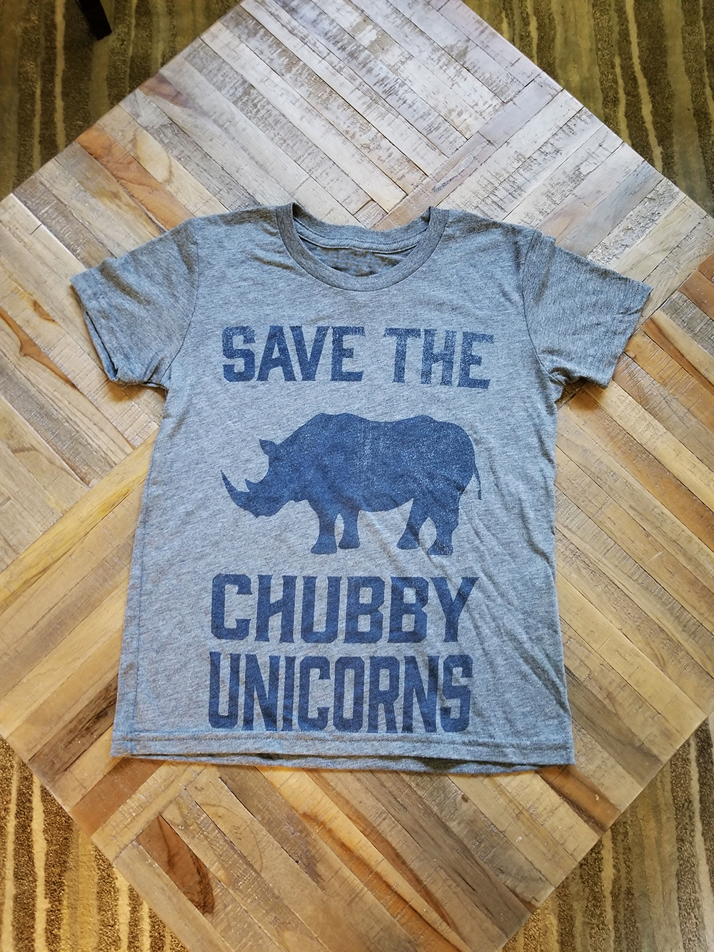 Kid's Save the Chubby Unicorn Rhino t-shirt