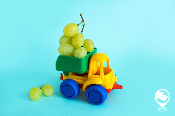 Grapes Natural Vitamins Are In The Back Of Truck