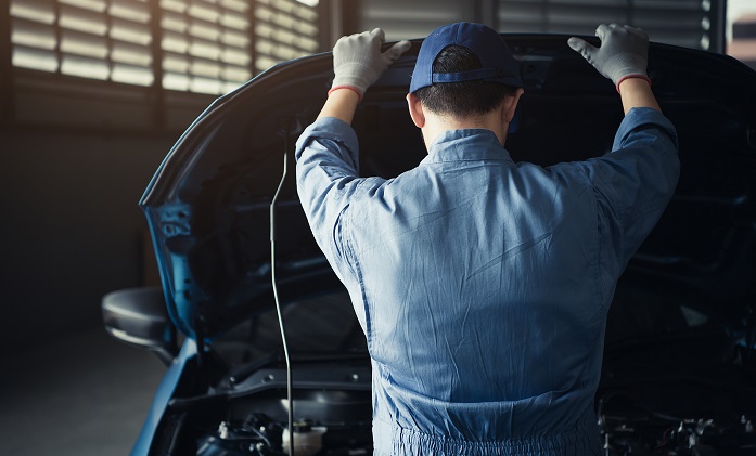 Mechanic Opening Car